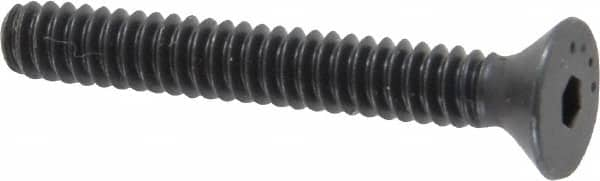 Camcar - #6-32 UNC Hex Socket Drive, 82° Flat Screw - Alloy Steel, Black Oxide Finish, Fully Threaded, 1" OAL - Makers Industrial Supply