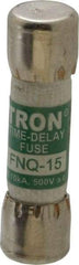 Cooper Bussmann - 500 VAC, 15 Amp, Time Delay General Purpose Fuse - Fuse Holder Mount, 1-1/2" OAL, 10 at AC kA Rating, 13/32" Diam - Makers Industrial Supply