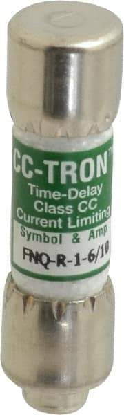 Cooper Bussmann - 300 VDC, 600 VAC, 1.6 Amp, Time Delay General Purpose Fuse - Fuse Holder Mount, 1-1/2" OAL, 200 at AC (RMS) kA Rating, 13/32" Diam - Makers Industrial Supply