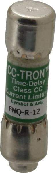 Cooper Bussmann - 300 VDC, 600 VAC, 12 Amp, Time Delay General Purpose Fuse - Fuse Holder Mount, 1-1/2" OAL, 200 at AC (RMS) kA Rating, 13/32" Diam - Makers Industrial Supply