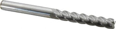 Accupro - 1/2", 4 Flute, Single End, Solid Carbide, 0.03" Corner Radius End Mill - 6" OAL, 40° Helix, Right Hand Flute, 3" LOC, Right Hand Cut - Makers Industrial Supply