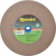 Norton - 100 Grit Aluminum Oxide Bench & Pedestal Grinding Wheel - 10" Diam x 1-1/4" Hole x 1" Thick, 2485 Max RPM, Fine Grade - Makers Industrial Supply