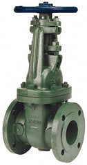 NIBCO - 4" Pipe, Class 150, Flanged-Raised Face Ductile Iron Solid Wedge OS & Y Gate Valve - 285 WOG, 150 WSP, Bolted Bonnet - Makers Industrial Supply