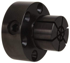 Mitee-Bite - 0.71 to 1.12" Expansion Diam, 4,000 Lb Holding Force, 8-32 Mounting Screw, Steel ID Expansion Clamps - 1.968" Flange Diam, 3/4" Flange Thickness, 1.55" Mount Hole Diam, 6 Mount Holes, 1.625" Overall Height, 49 Ft/Lb Torque - Makers Industrial Supply