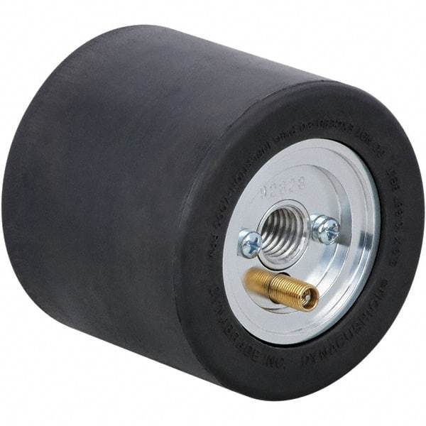 Dynabrade - 3-1/4" Wheel OD, 3" Wheel Width, 7,000 RPM, Aluminum, Pneumatic Wheel with Hub - 10-11/16" Long x 3" Wide, 5/8" Wheel Arbor Hole - Makers Industrial Supply