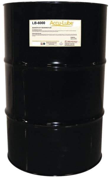 Accu-Lube - Accu-Lube LB-6000, 55 Gal Drum Cutting & Sawing Fluid - Natural Ingredients, For Aluminum Machining, Drilling, Light-Duty Milling, Punching, Tapping - Makers Industrial Supply