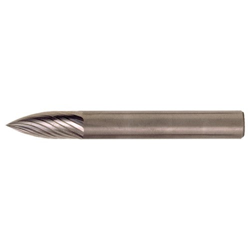 SG-1 Standard Cut Solid Carbide Bur-Pointed Tree Shape - Exact Industrial Supply