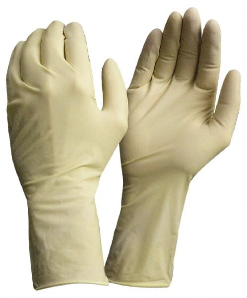 CleanTeam - Size S, 5 mil, Cleanroom Grade, Powder Free Latex Disposable Gloves - Exact Industrial Supply