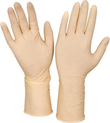 CleanTeam - Size M, 5 mil, Cleanroom Grade, Powder Free Latex Disposable Gloves - Exact Industrial Supply