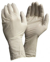 CleanTeam - Size M, 5 mil, Cleanroom Grade, Powder Free Nitrile Disposable Gloves - Exact Industrial Supply