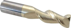 Accupro - 5/8", 2 Flute, Single End, Solid Carbide, 0.06" Corner Radius End Mill - 3-1/2" OAL, 45° Helix, Right Hand Flute, 1-5/8" LOC, Right Hand Cut - Makers Industrial Supply