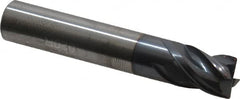 Accupro - 7/16", 4 Flute, Single End, Solid Carbide, 0.02" Corner Radius End Mill - 2-1/2" OAL, Right Hand Flute, 9/16" LOC, Right Hand Cut - Makers Industrial Supply