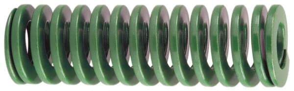 Dayton Lamina - 2-1/2" Hole Diam, 1-1/2" Rod Diam, 5" Free Length, Green Die Spring - 58.8 Lb Max Deflection, 2" Max Deflection, Light Duty, Chromium Vanadium Steel - Makers Industrial Supply