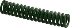 Dayton Lamina - 3/8" Hole Diam, 3/16" Rod Diam, 1-3/4" Free Length, Green Die Spring - 3.59 Lb Max Deflection, 0.69" Max Deflection, Light Duty, Chromium Vanadium Steel - Makers Industrial Supply