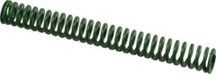 Dayton Lamina - 3/8" Hole Diam, 3/16" Rod Diam, 3" Free Length, Green Die Spring - 2.13 Lb Max Deflection, 1.2" Max Deflection, Light Duty, Chromium Vanadium Steel - Makers Industrial Supply