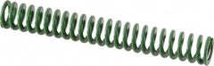 Dayton Lamina - 1/2" Hole Diam, 9/32" Rod Diam, 3-1/2" Free Length, Green Die Spring - 3.05 Lb Max Deflection, 1.4" Max Deflection, Light Duty, Chromium Vanadium Steel - Makers Industrial Supply