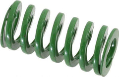 Dayton Lamina - 5/8" Hole Diam, 11/32" Rod Diam, 1-1/4" Free Length, Green Die Spring - 13.4 Lb Max Deflection, 0.5" Max Deflection, Light Duty, Chromium Vanadium Steel - Makers Industrial Supply