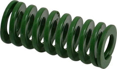 Dayton Lamina - 3/4" Hole Diam, 3/8" Rod Diam, 1-3/4" Free Length, Green Die Spring - 16.2 Lb Max Deflection, 0.69" Max Deflection, Light Duty, Chromium Vanadium Steel - Makers Industrial Supply