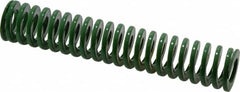 Dayton Lamina - 3/4" Hole Diam, 3/8" Rod Diam, 4" Free Length, Green Die Spring - 6.8 Lb Max Deflection, 1.61" Max Deflection, Light Duty, Chromium Vanadium Steel - Makers Industrial Supply