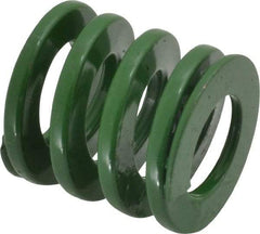 Dayton Lamina - 1" Hole Diam, 1/2" Rod Diam, 1" Free Length, Green Die Spring - 61.2 Lb Max Deflection, 0.39" Max Deflection, Light Duty, Chromium Vanadium Steel - Makers Industrial Supply