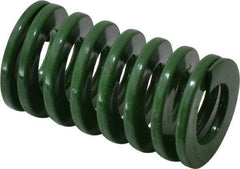 Dayton Lamina - 1" Hole Diam, 1/2" Rod Diam, 1-3/4" Free Length, Green Die Spring - 30.6 Lb Max Deflection, 0.69" Max Deflection, Light Duty, Chromium Vanadium Steel - Makers Industrial Supply