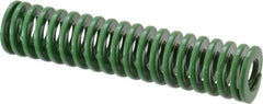 Dayton Lamina - 1" Hole Diam, 1/2" Rod Diam, 4-1/2" Free Length, Green Die Spring - 10.7 Lb Max Deflection, 1.8" Max Deflection, Light Duty, Chromium Vanadium Steel - Makers Industrial Supply