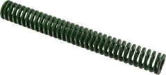 Dayton Lamina - 1" Hole Diam, 1/2" Rod Diam, 8" Free Length, Green Die Spring - 6 Lb Max Deflection, 3.2" Max Deflection, Light Duty, Chromium Vanadium Steel - Makers Industrial Supply