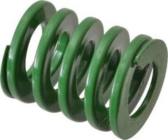 Dayton Lamina - 1-1/4" Hole Diam, 5/8" Rod Diam, 1-1/2" Free Length, Green Die Spring - 57.9 Lb Max Deflection, 0.6" Max Deflection, Light Duty, Chromium Vanadium Steel - Makers Industrial Supply