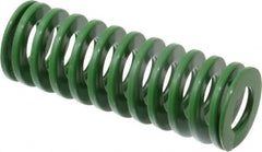 Dayton Lamina - 1-1/4" Hole Diam, 5/8" Rod Diam, 3-1/2" Free Length, Green Die Spring - 22.2 Lb Max Deflection, 1.4" Max Deflection, Light Duty, Chromium Vanadium Steel - Makers Industrial Supply