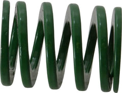 Dayton Lamina - 1-1/2" Hole Diam, 3/4" Rod Diam, 2" Free Length, Green Die Spring - 60.3 Lb Max Deflection, 0.8" Max Deflection, Light Duty, Chromium Vanadium Steel - Makers Industrial Supply