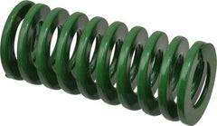 Dayton Lamina - 1-1/2" Hole Diam, 3/4" Rod Diam, 3-1/2" Free Length, Green Die Spring - 31.8 Lb Max Deflection, 1.4" Max Deflection, Light Duty, Chromium Vanadium Steel - Makers Industrial Supply