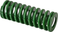 Dayton Lamina - 1-1/2" Hole Diam, 3/4" Rod Diam, 4" Free Length, Green Die Spring - 27.3 Lb Max Deflection, 1.61" Max Deflection, Light Duty, Chromium Vanadium Steel - Makers Industrial Supply