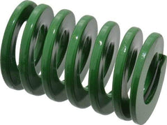 Dayton Lamina - 2" Hole Diam, 1" Rod Diam, 3" Free Length, Green Die Spring - 72 Lb Max Deflection, 1.2" Max Deflection, Light Duty, Chromium Vanadium Steel - Makers Industrial Supply