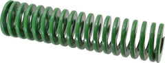 Dayton Lamina - 2" Hole Diam, 1" Rod Diam, 8" Free Length, Green Die Spring - 23.8 Lb Max Deflection, 3.2" Max Deflection, Light Duty, Chromium Vanadium Steel - Makers Industrial Supply