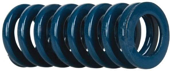 Dayton Lamina - 5/8" Hole Diam, 11/32" Rod Diam, 1-1/2" Free Length, Blue Die Spring - 20.1 Lb Max Deflection, 0.56" Max Deflection, Medium Duty, Chromium Vanadium Steel - Makers Industrial Supply