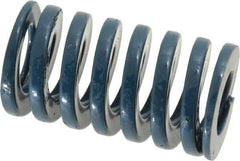 Dayton Lamina - 1" Hole Diam, 1/2" Rod Diam, 1-3/4" Free Length, Blue Die Spring - 47.5 Lb Max Deflection, 0.65" Max Deflection, Medium Duty, Chromium Vanadium Steel - Makers Industrial Supply