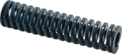 Dayton Lamina - 1" Hole Diam, 1/2" Rod Diam, 4" Free Length, Blue Die Spring - 18.8 Lb Max Deflection, 1.51" Max Deflection, Medium Duty, Chromium Vanadium Steel - Makers Industrial Supply