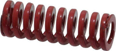 Dayton Lamina - 3/8" Hole Diam, 3/16" Rod Diam, 1" Free Length, Red Die Spring - 12.6 Lb Max Deflection, 0.3" Max Deflection, Heavy Duty, Chromium Vanadium Steel - Makers Industrial Supply