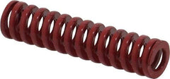 Dayton Lamina - 3/8" Hole Diam, 3/16" Rod Diam, 1-1/2" Free Length, Red Die Spring - 9.3 Lb Max Deflection, 0.45" Max Deflection, Heavy Duty, Chromium Vanadium Steel - Makers Industrial Supply