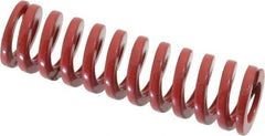 Dayton Lamina - 1/2" Hole Diam, 9/32" Rod Diam, 1-3/4" Free Length, Red Die Spring - 13.3 Lb Max Deflection, 0.52" Max Deflection, Heavy Duty, Chromium Vanadium Steel - Makers Industrial Supply