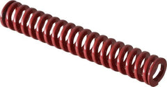 Dayton Lamina - 1/2" Hole Diam, 9/32" Rod Diam, 3" Free Length, Red Die Spring - 7.7 Lb Max Deflection, 0.9" Max Deflection, Heavy Duty, Chromium Vanadium Steel - Makers Industrial Supply