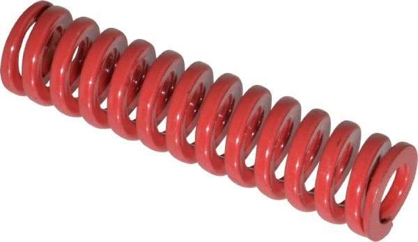 Dayton Lamina - 5/8" Hole Diam, 11/32" Rod Diam, 2-1/2" Free Length, Red Die Spring - 16.5 Lb Max Deflection, 0.76" Max Deflection, Heavy Duty, Chromium Vanadium Steel - Makers Industrial Supply