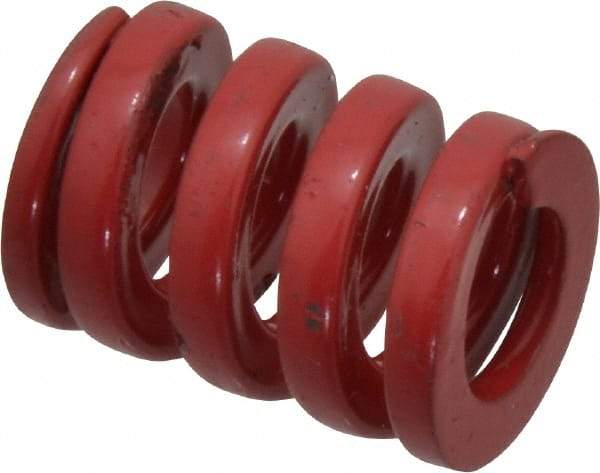 Dayton Lamina - 3/4" Hole Diam, 3/8" Rod Diam, 1" Free Length, Red Die Spring - 137 Lb Max Deflection, 0.3" Max Deflection, Heavy Duty, Chromium Vanadium Steel - Makers Industrial Supply