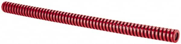 Dayton Lamina - 3/4" Hole Diam, 3/8" Rod Diam, 12" Free Length, Red Die Spring - 8.6 Lb Max Deflection, 3.6" Max Deflection, Heavy Duty, Chromium Vanadium Steel - Makers Industrial Supply