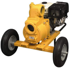 American Machine & Tool - 13.0 HP, 3,600 RPM, 4 Port Size, 2 Solids Handling, Honda OHV, Self Priming Engine Pump - Aluminum, 6.9 Quart Tank Size, Buna-N and Silicon Carbide Shaft Seal, Stainless Steel Shaft Sleeve - Makers Industrial Supply