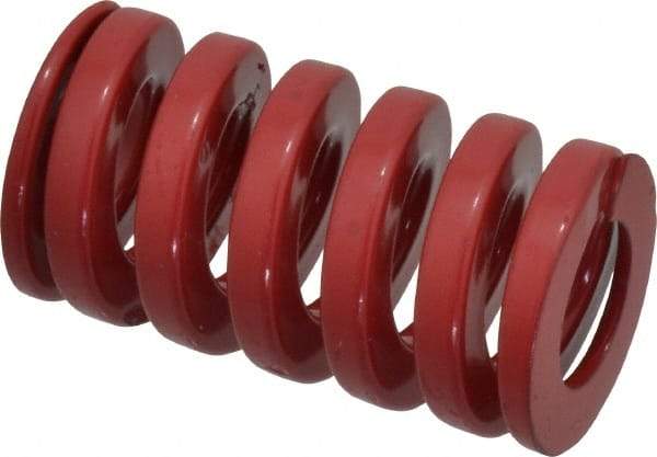 Dayton Lamina - 1" Hole Diam, 1/2" Rod Diam, 1-3/4" Free Length, Red Die Spring - 109 Lb Max Deflection, 0.52" Max Deflection, Heavy Duty, Chromium Vanadium Steel - Makers Industrial Supply