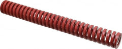 Dayton Lamina - 1" Hole Diam, 1/2" Rod Diam, 8" Free Length, Red Die Spring - 20.5 Lb Max Deflection, 2.4" Max Deflection, Heavy Duty, Chromium Vanadium Steel - Makers Industrial Supply