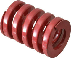 Dayton Lamina - 1-1/4" Hole Diam, 5/8" Rod Diam, 1-3/4" Free Length, Red Die Spring - 182 Lb Max Deflection, 0.52" Max Deflection, Heavy Duty, Chromium Vanadium Steel - Makers Industrial Supply