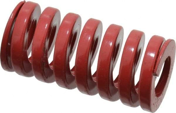 Dayton Lamina - 1-1/4" Hole Diam, 5/8" Rod Diam, 2-1/2" Free Length, Red Die Spring - 117 Lb Max Deflection, 0.76" Max Deflection, Heavy Duty, Chromium Vanadium Steel - Makers Industrial Supply