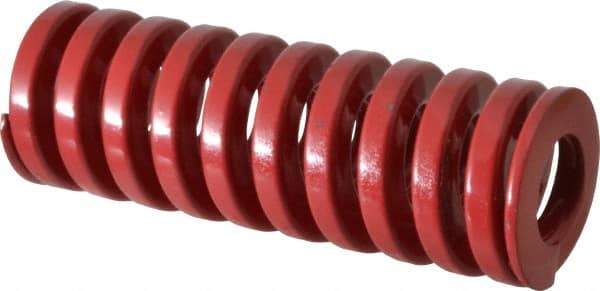 Dayton Lamina - 1-1/4" Hole Diam, 5/8" Rod Diam, 3-1/2" Free Length, Red Die Spring - 80.1 Lb Max Deflection, 1.05" Max Deflection, Heavy Duty, Chromium Vanadium Steel - Makers Industrial Supply